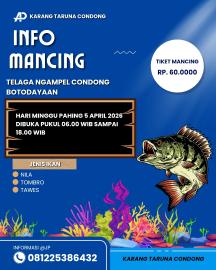 Karang Taruna Condong Gelar Mancing Bareng di Telaga Ngampel Botodayaan